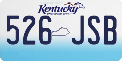 KY license plate 526JSB