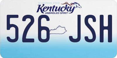 KY license plate 526JSH