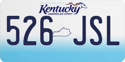 KY license plate 526JSL