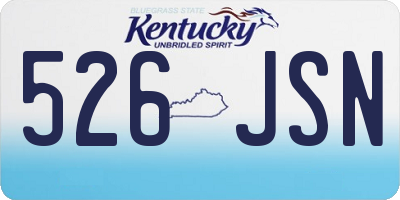 KY license plate 526JSN