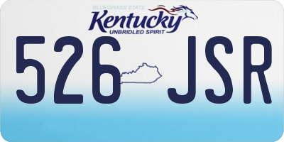 KY license plate 526JSR