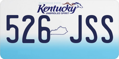 KY license plate 526JSS