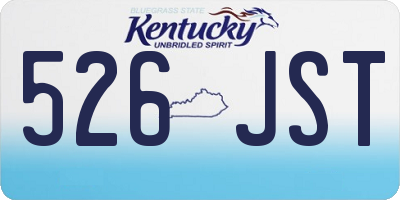 KY license plate 526JST