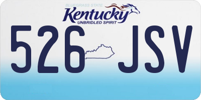 KY license plate 526JSV