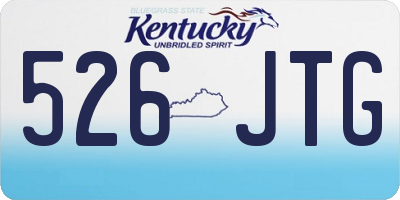 KY license plate 526JTG