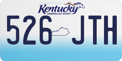 KY license plate 526JTH