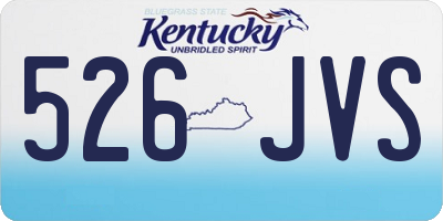 KY license plate 526JVS
