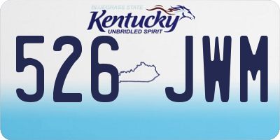 KY license plate 526JWM