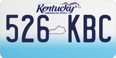 KY license plate 526KBC