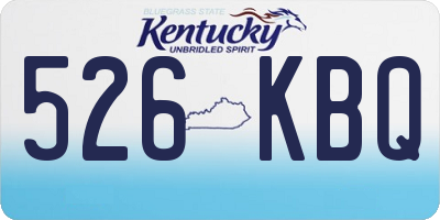 KY license plate 526KBQ
