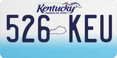 KY license plate 526KEU