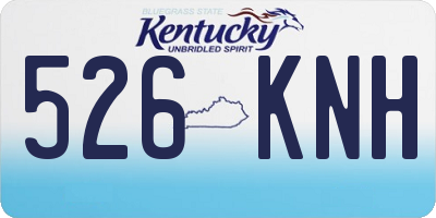 KY license plate 526KNH