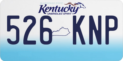 KY license plate 526KNP