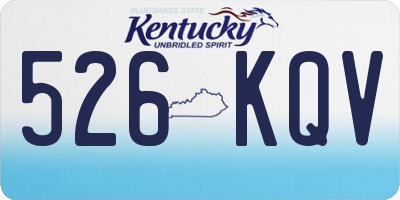 KY license plate 526KQV