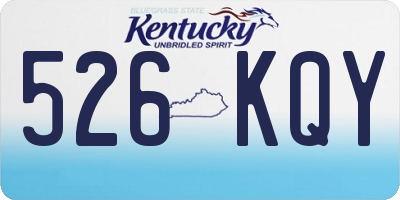 KY license plate 526KQY