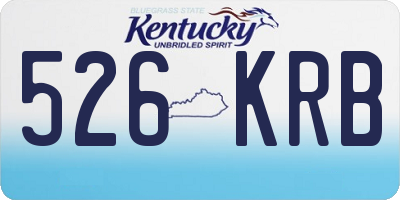 KY license plate 526KRB