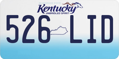 KY license plate 526LID
