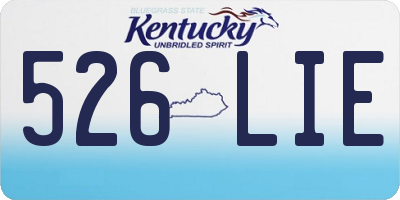 KY license plate 526LIE