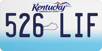 KY license plate 526LIF