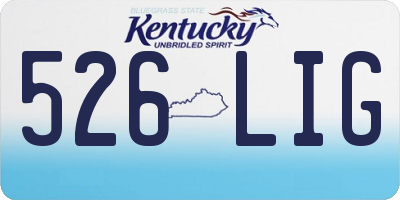 KY license plate 526LIG