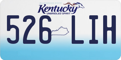 KY license plate 526LIH