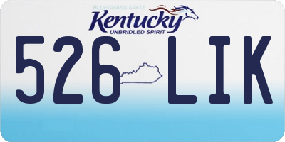 KY license plate 526LIK