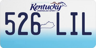 KY license plate 526LIL