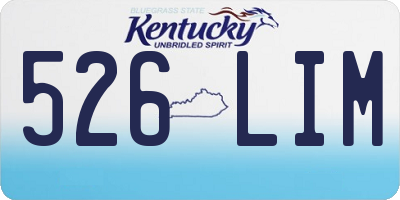 KY license plate 526LIM
