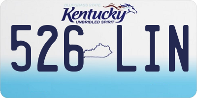 KY license plate 526LIN