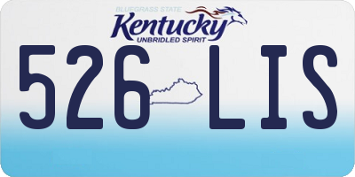 KY license plate 526LIS