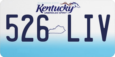 KY license plate 526LIV