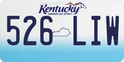 KY license plate 526LIW
