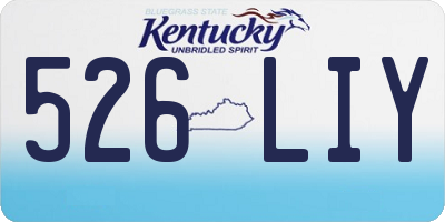 KY license plate 526LIY