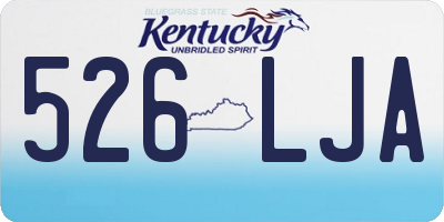 KY license plate 526LJA