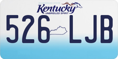 KY license plate 526LJB