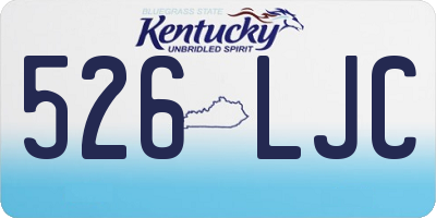 KY license plate 526LJC