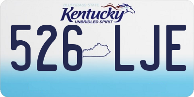 KY license plate 526LJE
