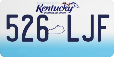 KY license plate 526LJF