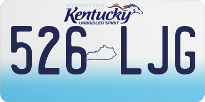 KY license plate 526LJG