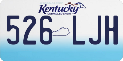 KY license plate 526LJH
