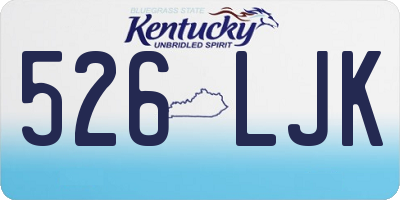 KY license plate 526LJK