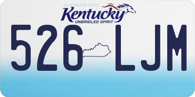 KY license plate 526LJM
