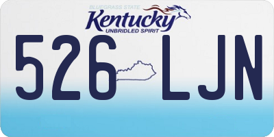 KY license plate 526LJN
