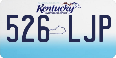 KY license plate 526LJP
