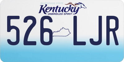 KY license plate 526LJR