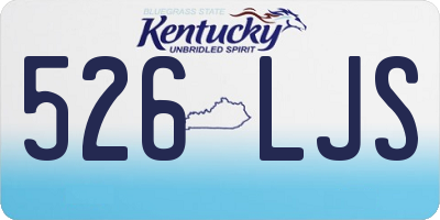 KY license plate 526LJS