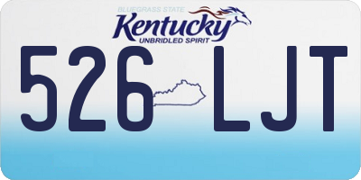 KY license plate 526LJT