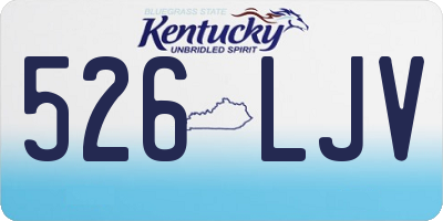 KY license plate 526LJV