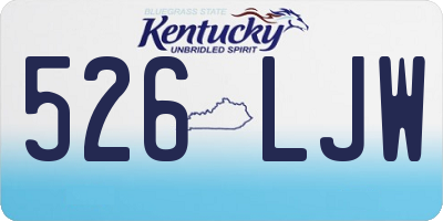 KY license plate 526LJW
