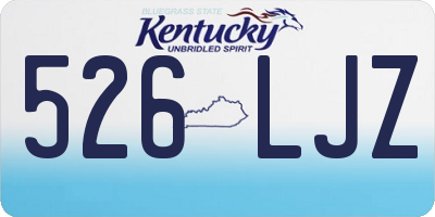 KY license plate 526LJZ